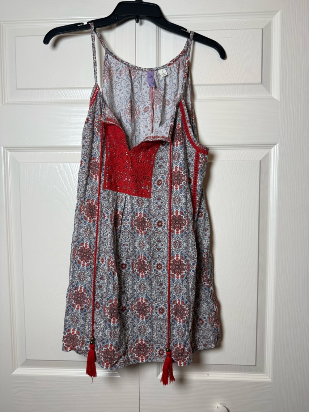 Alya Red Multi Floral Tank‎ Top